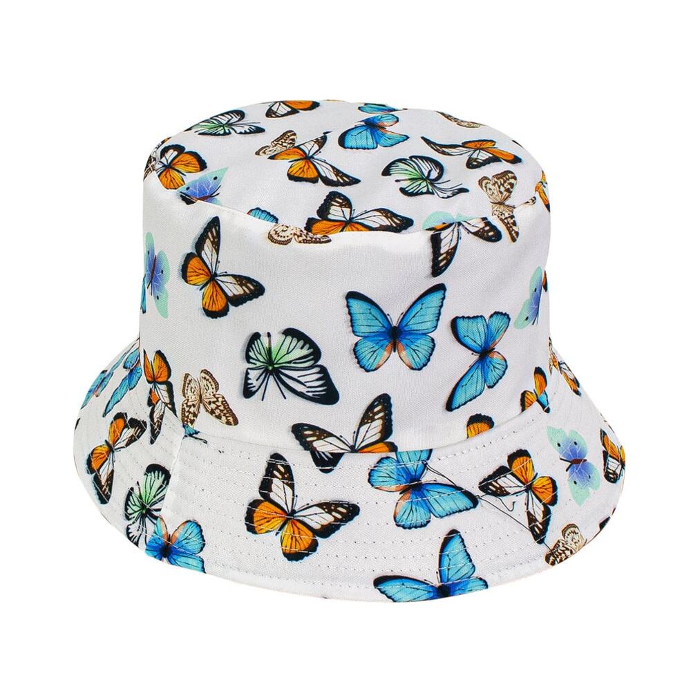 NWOT Peter Grimm Butterfly Print Bucket Hat, Size OS